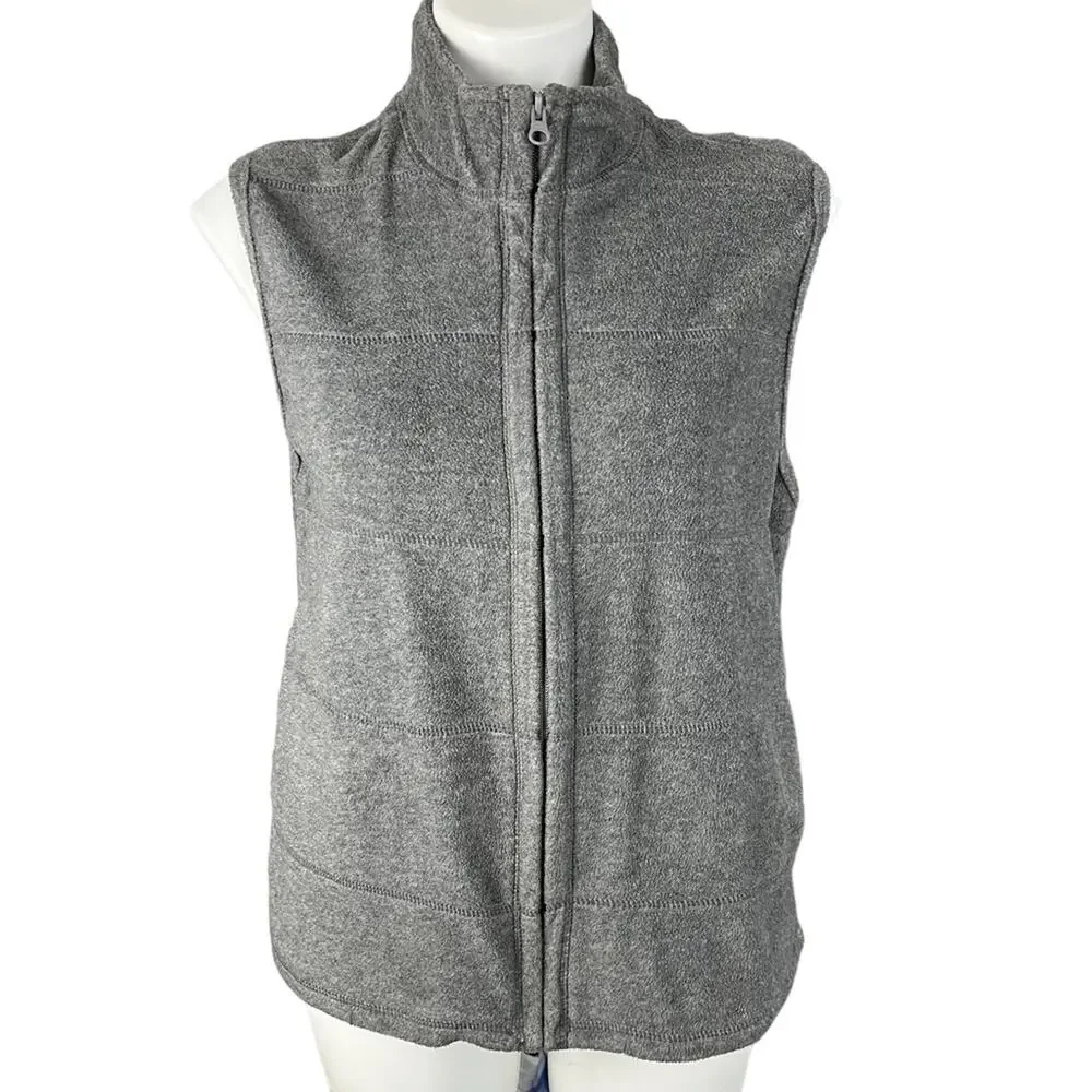 IZOD Club International Tour grey fleece vest size Medium